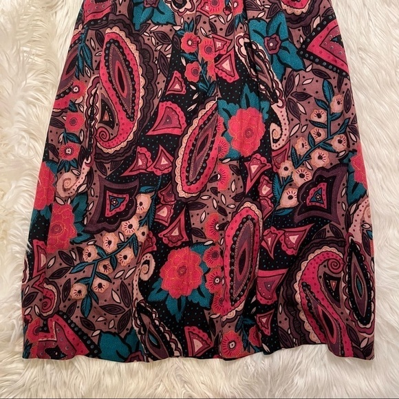 Vintage Cross Country Fashions Midi Skirt Paisley Floral - Picture 5 of 12